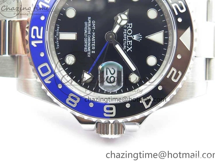 0129 GMT Master II 116710BLNR Batman Ceramic 316L Steel ROF Best Edition Black Dial on SS Bracelet A Youthful 2659